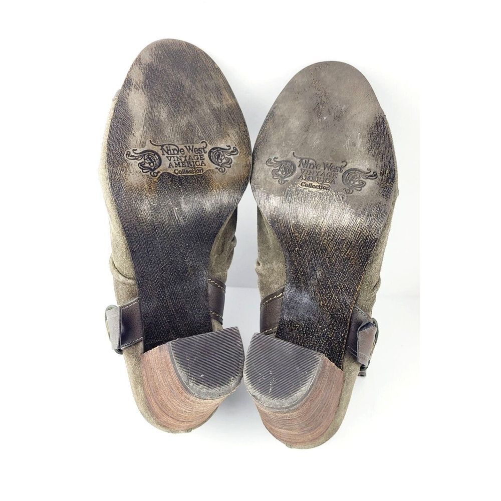 Nine West Vintage Ankle Boots Peep Toe - Size 8 - Picture 7 of 7